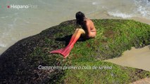 Un sireno de carne y hueso nada en las playas de Río de Janeiro