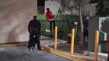 Un homme se coince sur une clôture lors d'une arrestation.