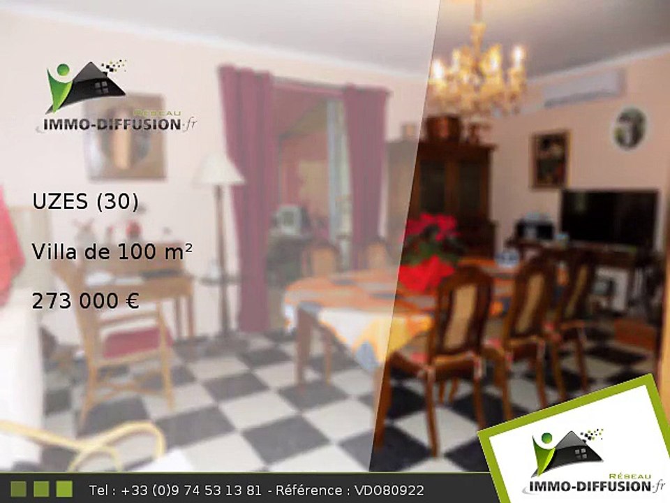 Villa A vendre Uzes 100m2 - 273 000 Euros