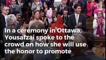 Malala Yousafzai becomes an honorary Canadian