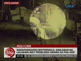 Exclusive: Nakaparadang motorsiklo, sinilaban ng lalaking may problema umano sa pag-iisip