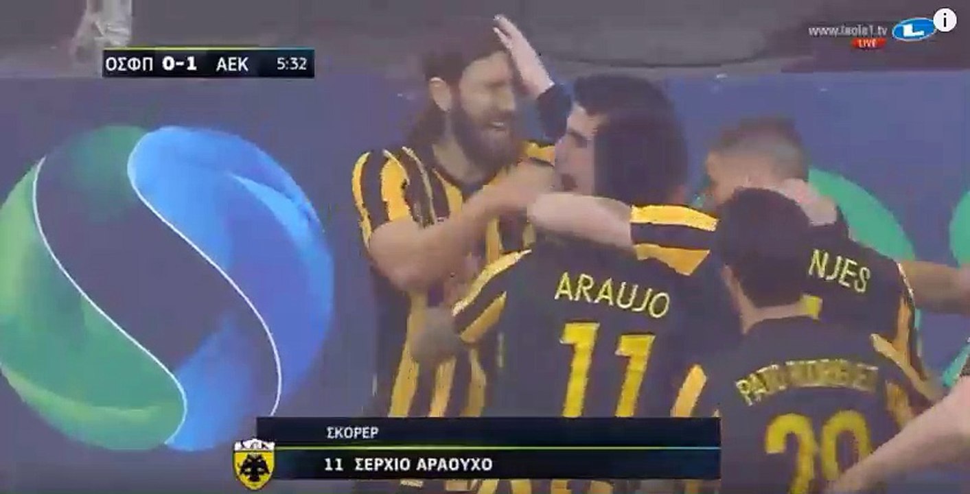 Sergio Araujo Amazing Goal HD - Olympiacos 0-1 AEK 13.04.2017