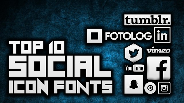 Top 10 Social Icon Fonts 2017 [4k]