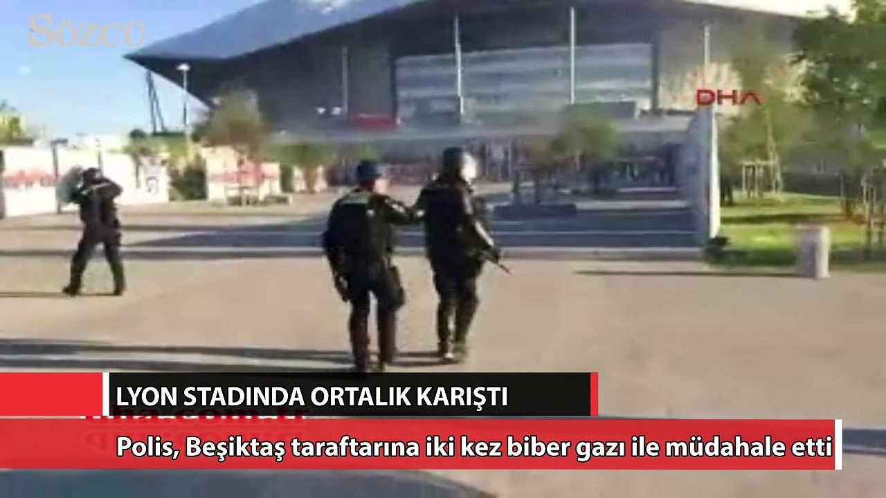 Lyon Stadı çevresinde ortalık karıştı!