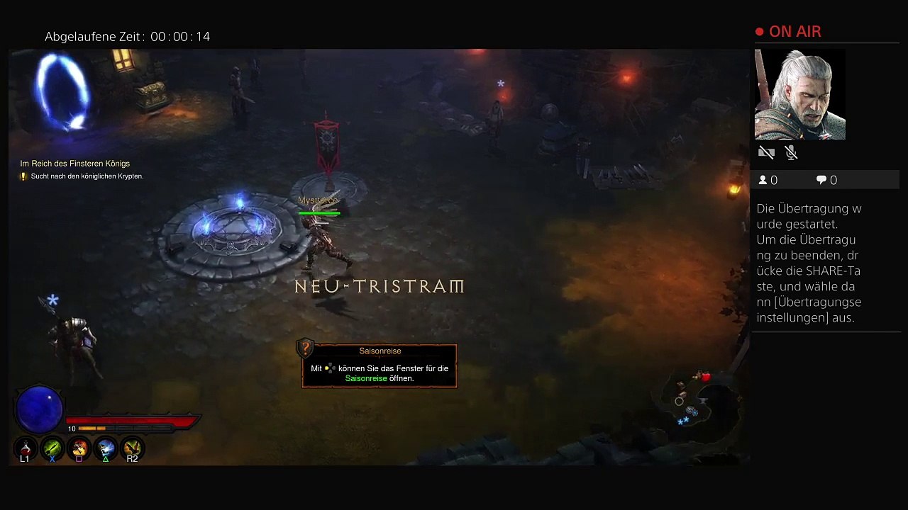 PS4-Live-Übertragung von Mystforce