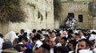 Jewish worshippers at Jerusalem Western Wall for Passover