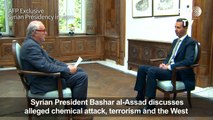 Syria's Assad discusses alleged chemical attack and terrorism