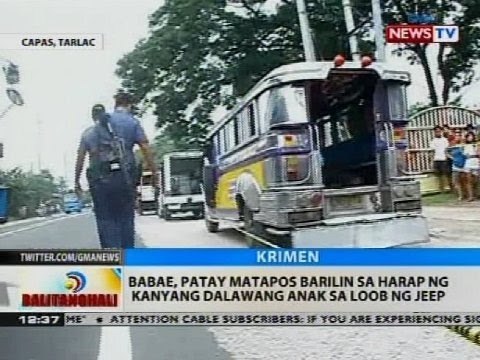 Babae, patay matapos barilin sa harap ng kanyang dalawang anak sa loob ng jeep