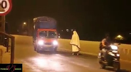 Real ghost attacking people on Street