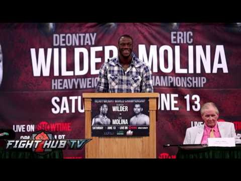 Deontay Wilder talks Eric Molina fight "I cant allow no man to take what I have earned"