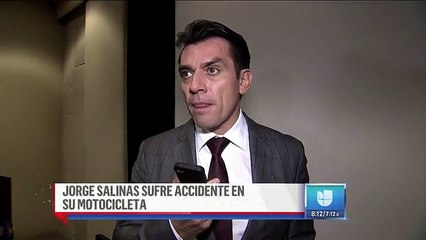 Jorge Salinas sufrio un accidente en su moto