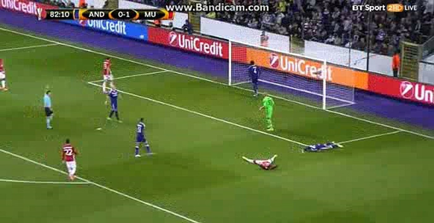 Paul Pogba 100% Chance HD - Anderlecht 0-1 Manchester United - 13.04.2017