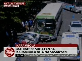24 Oras: Mahigit 30, sugatan sa karambola ng 6 na sasakyan