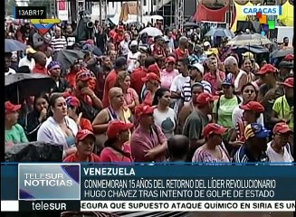 Venezuela: conmemoran los 15 años del golpe de estado contra Chávez