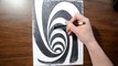 Drawing a Spiral Hole - Anamorphic Trick Art Illusion-PcN6Y61ktfw
