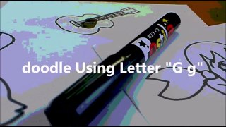 How to Draw Cute Doodle Using Letters 'G g' for kids ! Kawaii & Easy doodle drawing cartoon-Jv3p1gBrs70