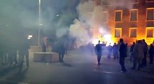 Pas kërcënimit të Bashës, protestuesit i “vënë flakën” Kryeministrisë