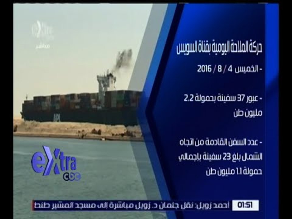 غرفة الأخبار | تعرف على حركة الملاحة اليوم بقناة السويس