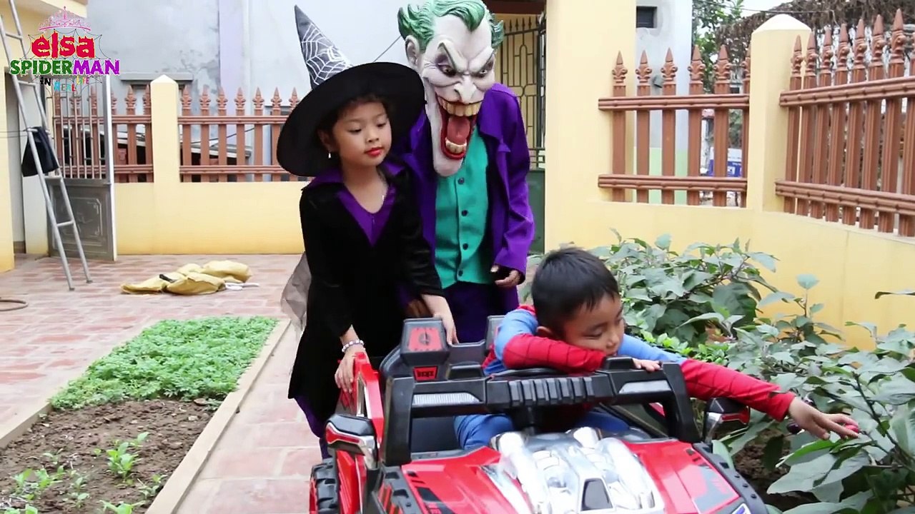 Frozen Elsa vs Spiderman  Joker Kidnap Elsa Spiderman Police kids & Police Arrest! Superman kids-KkuVN1aAoBA