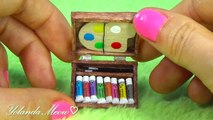 Miniature DIY Paint Set (paintings, easel, palette, acrylic colors) - Art Supplies - YolandaMeow♡-W1taHt4eunQ