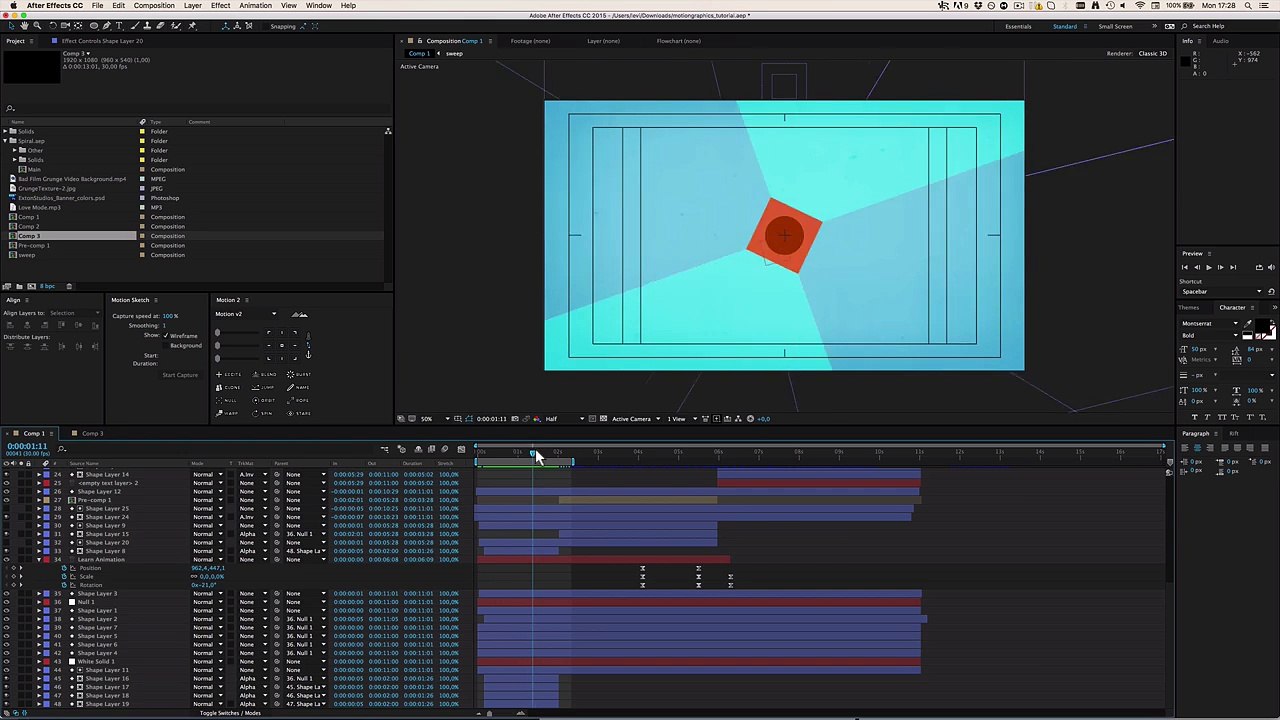 After Effects  Basic 2D Motion Graphics Tutorial   Episode 2 (Shape Animations)