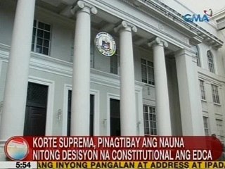 UB: SC, pinagtibay ang nauna nitong desisyon na constitutional ang EDCA