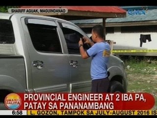 UB: Provincial engineer at 2 iba pa, patay sa pananambang sa Shariff Aguak, Maguindanao