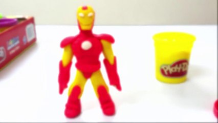 Play Doh Spiderman Iron m merica _ How To Make Super Heroes With Play-Doh Collecti
