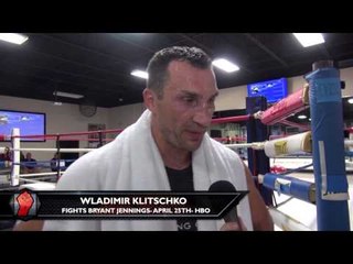 Waldimir Klitschko "My chin is questionable. It's made of glass. Thats why Im careful"