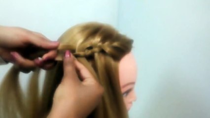 How to  Easy Waterfall Braid Tutorial for Hairstyles