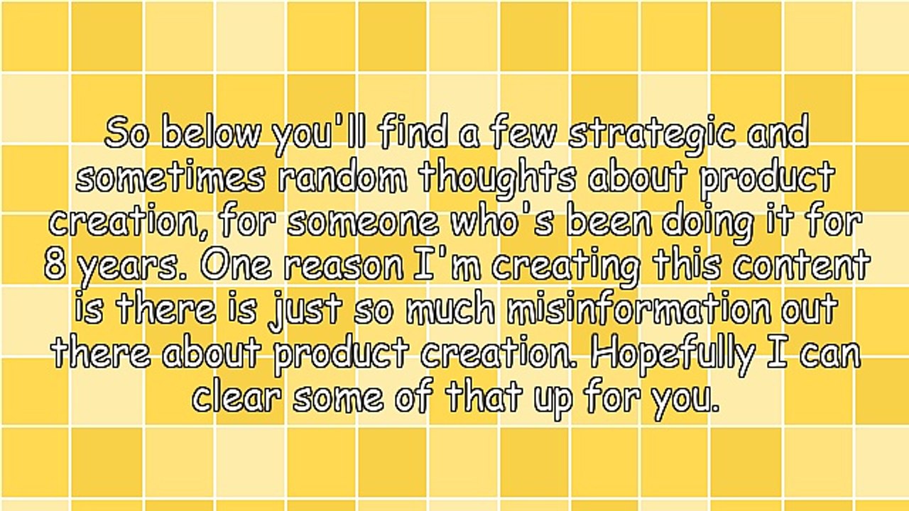 Profitable Product Creation - Strategically Random Thoughts About Creating Your Product (Use These)