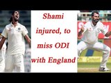 Mohammed Shami ruled out of ODI series with England, Ishant Sharma may replace | Oneindia News