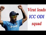 Virat Kohli leads ICC ODI team, Rohit Sharma, Ravindra Jadeja also in squad | Oneindia News