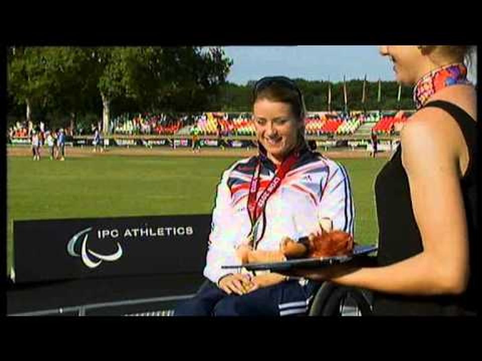 Athletics-women's discus throw F51/52/53 Medal Ceremony-2013 IPC Athletics World Championships, Lyon