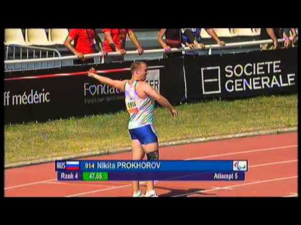 Athletics - Men's Javelin Throw - F46 Final - 2013 IPC Athletics WorldChampionships, Lyon