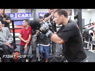Lucas Matthysse vs. Ruslan Provodnikov full video- Provodnikov timing bag workout
