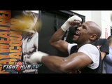 Floyd Mayweather vs. Manny Pacquiao full video- Mayweather's FULL MEDIA WORKOUT