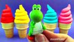 Learn Colors for Kids with Play Doh Ice Cream Cone Surprise Toys Super Mario Bros Inside Out Ths