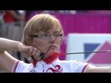 Archery - Brown (GBR) v Lyzhnikova (RUS) - Women's Ind. Compound Semifinal - London 2012