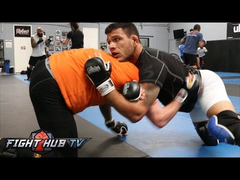 Anthony Pettis vs. Rafael Dos Anjos- Ful Video- Dos Anjos training w/ Ellenberger, Bisping, Munoz