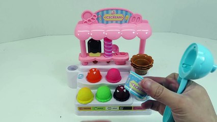 Ice Cream Shop Colorful Cones Icecream C