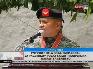 PNP Chief Dela Rosa, emosyonal sa pagbibigay-pugay sa SAF troopers na nasawi sa serbisyo