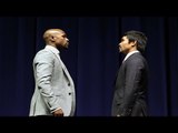 FLOYD MAYWEATHER VS. MANNY PACQUIAO - FULL VIDEO FACE OFF - Los Angeles