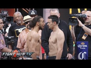 KEITH THURMAN VS  ROBERT GUERRERO FULL VIDEO WEIGH IN + FACE OFF