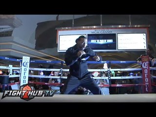 Keith Thurman vs. Robert Guerrero- Thurman media workout- MGM Grand