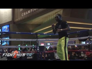 Adrien Broner vs. John Molina Jr. - Broner MGM workout & arrival
