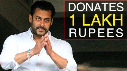 Salman Khan DONATES 1 Lac To Media Cameraperson