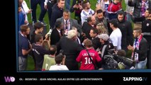 OL-Besiktas : Jean-Michel Aulas rejoint les supporters sur le terrain après de violents affrontements (Vidéo)