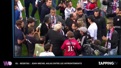 OL-Besiktas : Jean-Michel Aulas rejoint les supporters sur le terrain après de violents affrontements (Vidéo)
