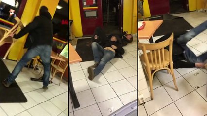 Deux types bourrés tentent de saccager un Burger King